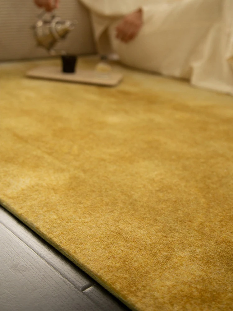 

Ярко-желтый большой ковер для гостиной, роскошной виллы, толстый современный центральный ковер, нейлоновый мягкий ковер для спальни, противоскользящий напольный ковер
