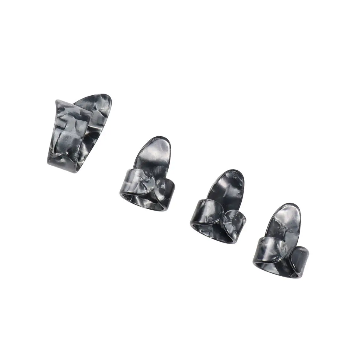 4Pcs Guitar Pick Accessories For Guitar Beginner Sturdy Thumb Finger Picks Set Ultra Thin Lightweight Celluloid