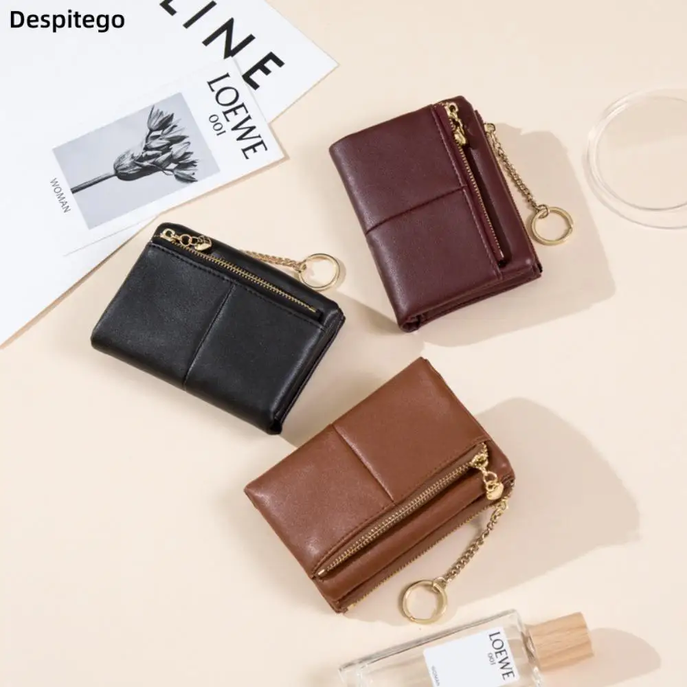 Fashion New Small Zip Wallet Men Women Large Capacity Short Moneybag Student Handbag