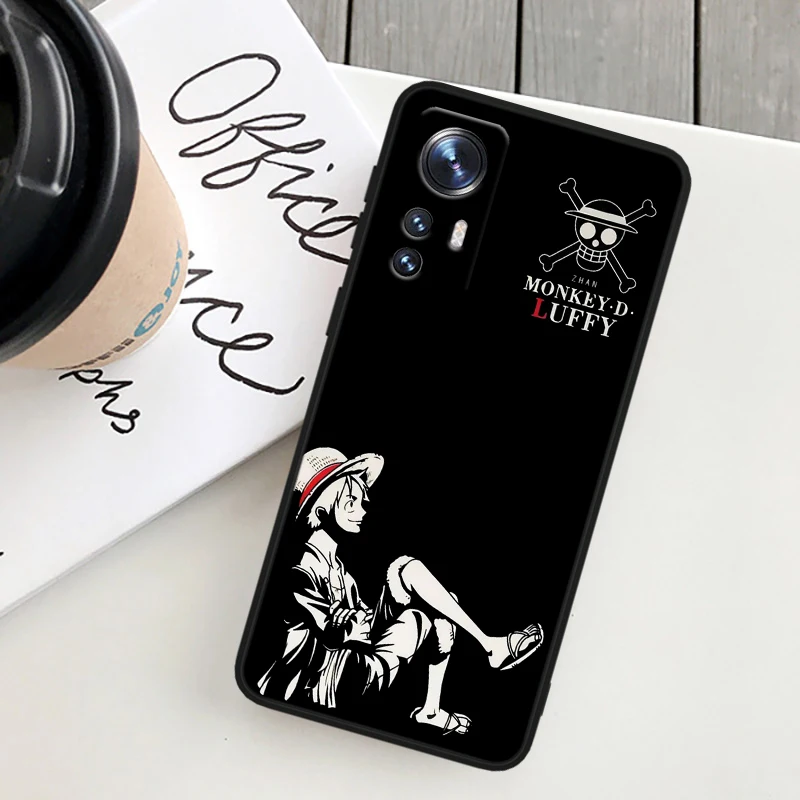 Cartoon O-ne P-ieces Luffy For Xiaomi Mi 14 13 12T 12S 12X 12 11i 11X 11T 11 Ultra Lite Pro Soft Silicone Black Phone Case