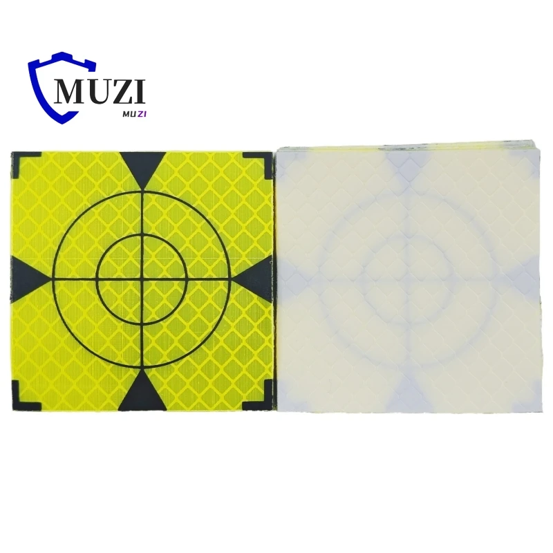 100pcs Size 60mm 20 30 40 50 80 Reflector Sheet For Total Station Survey Geography Fluorescent Green Triangle Reflective Sticker