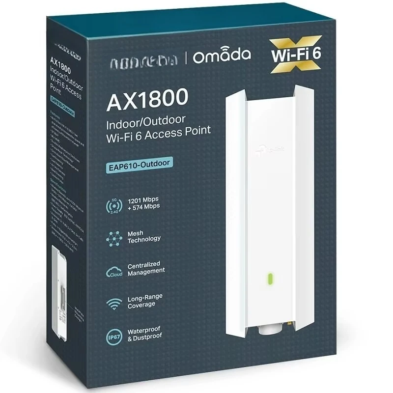 Omada Outdoor Wireless Access Point EAP610-WIFI 6 for Business Hotel & Restaurant Use