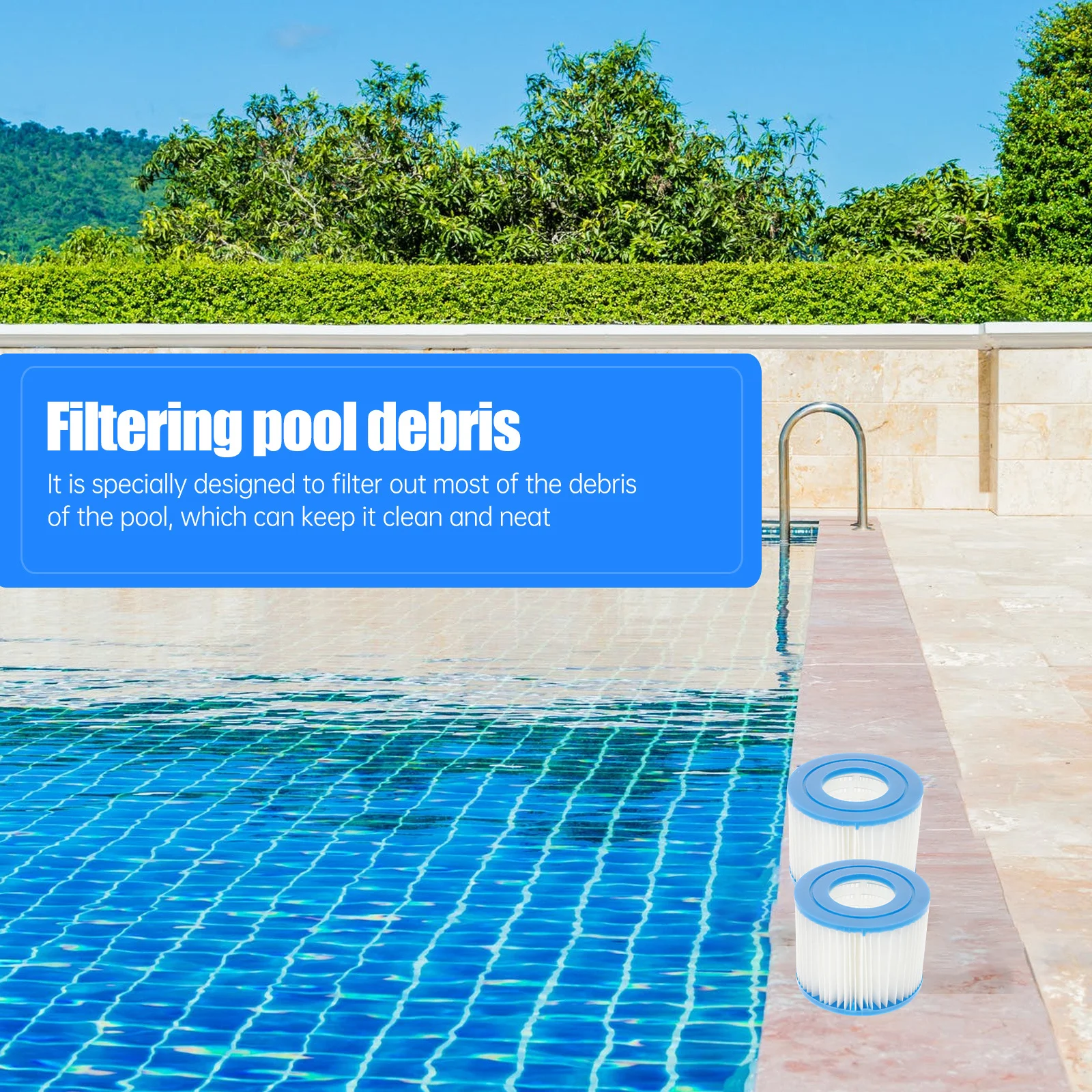 

6pcs Cartridge For Type Vi Filter Pump Durable Swimming Water Cleaning Tool, Reusable Equipment, Summer Pool Filter, Pool