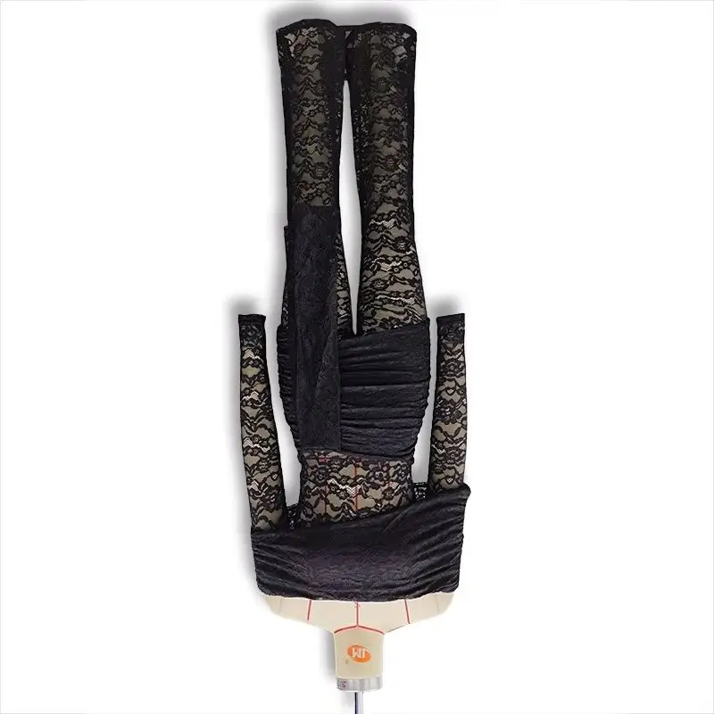 

Cross-border European and American Women's Clothing 2026 Sexy Summer New Lace Splicing Sexy Spice Girl Perspective Jumpsuit