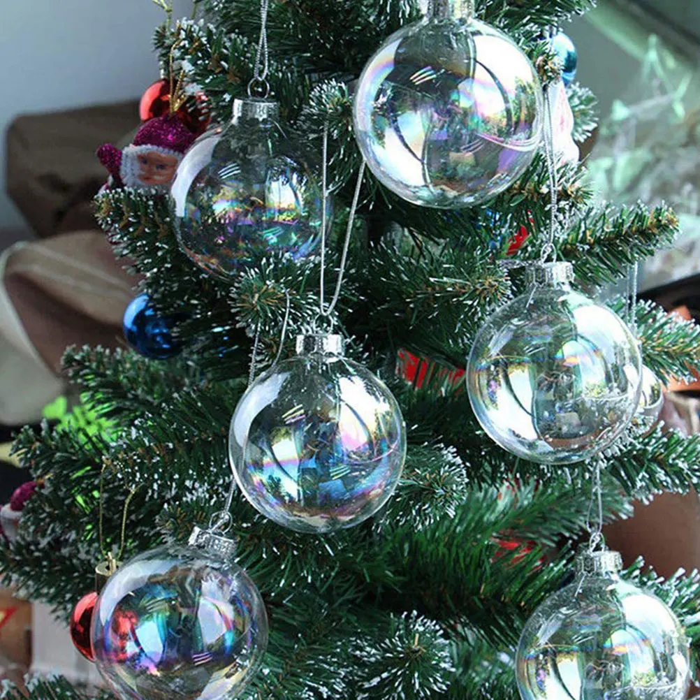 

12Pcs Plastic Christmas Ball Ornaments Hanging Balls Lightweight Xmas Tree Decorations Party Supplies Christmas Balls