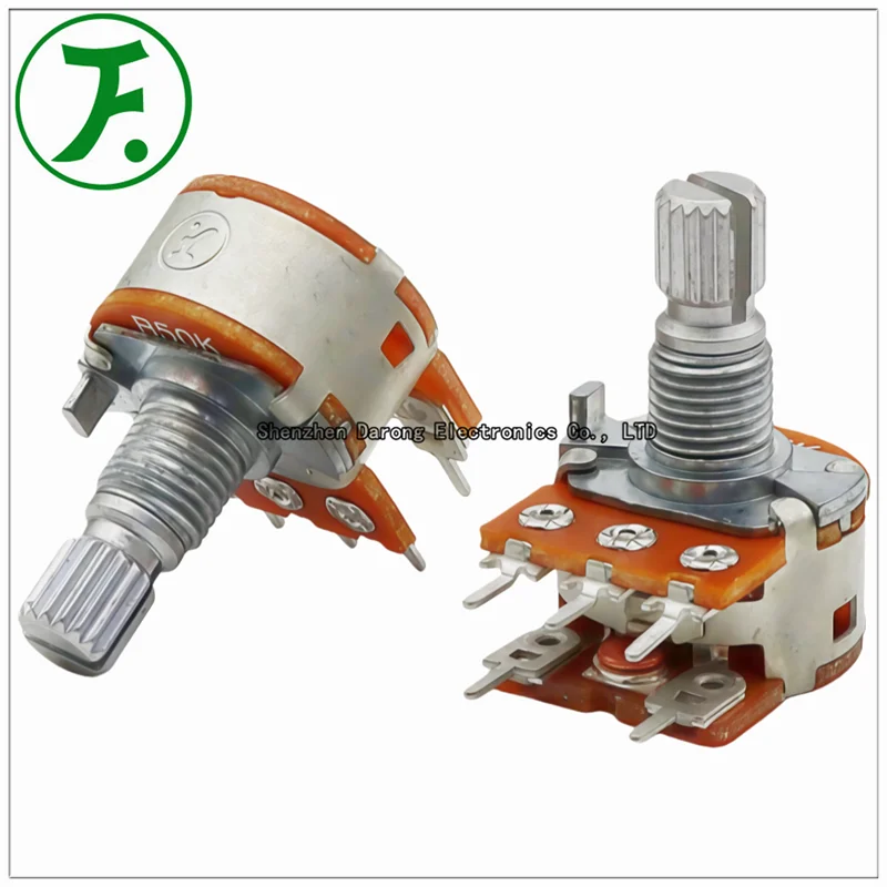 Taiwan-made Pu Yao RK16 type single-channel B50K/B100K power amplifier volume potentiometer, speed control switch, shaft 15MM