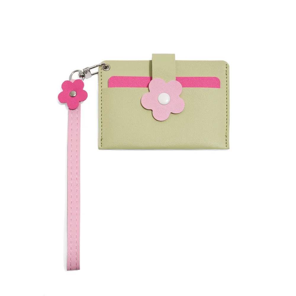 

Cute Color Blocking Short Wallet Mini Y2K Women Card Holder PU Leather Multifunctional Handheld Coin Purse Girls