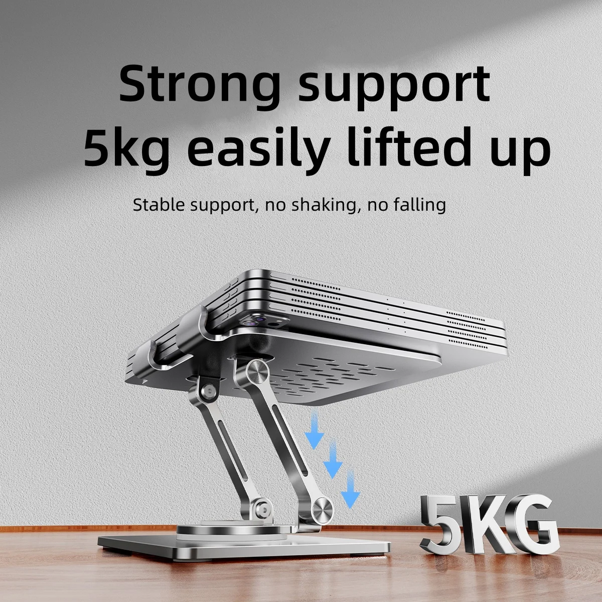 Tablet Holder For iPad Pro Stand 360° Rotation Portable Foldable Aluminum Desktop Bracket Support For Xiaomi Samsung Tab Laptop