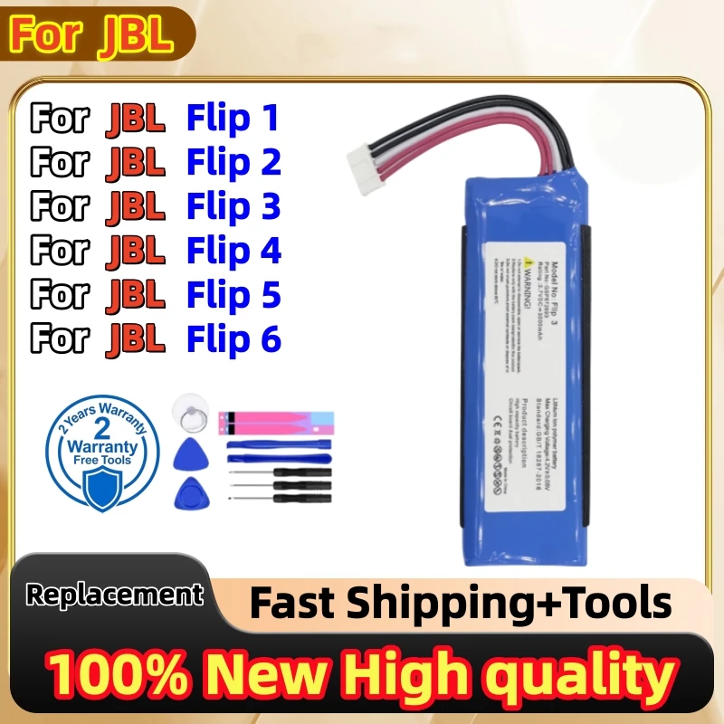 100% Original Speaker Battery For JBL Flip 1 2 3 4 5 6 GSP872693 01 Special Edition  Flip3 Flip4 Batteries Fast Shipping+Tools
