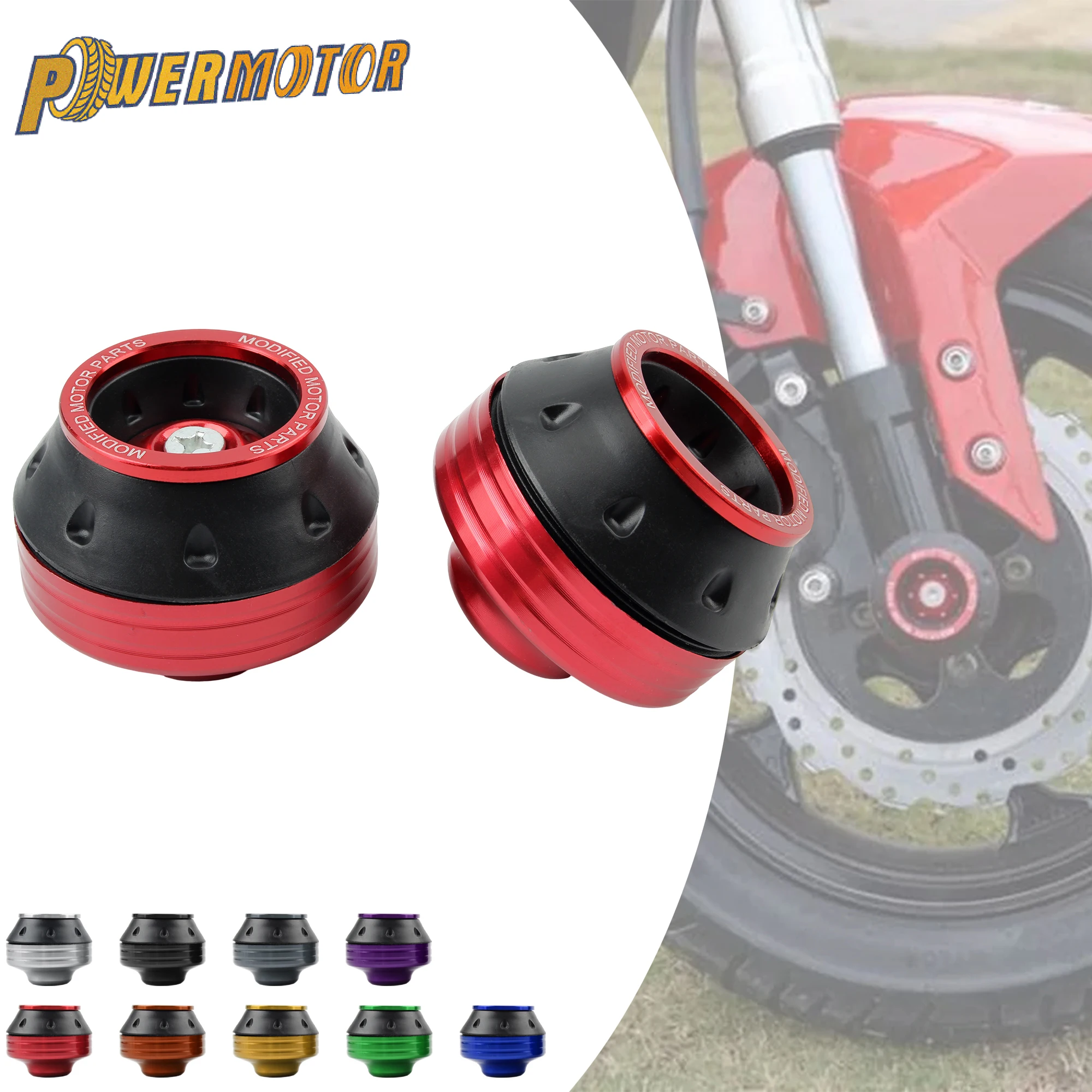 Universal Motorcycle Wheel Protection Crash Pad Motocross Crash Protectors Protective Parts For KTM Yamaha Honda Kawasaki Suzuki