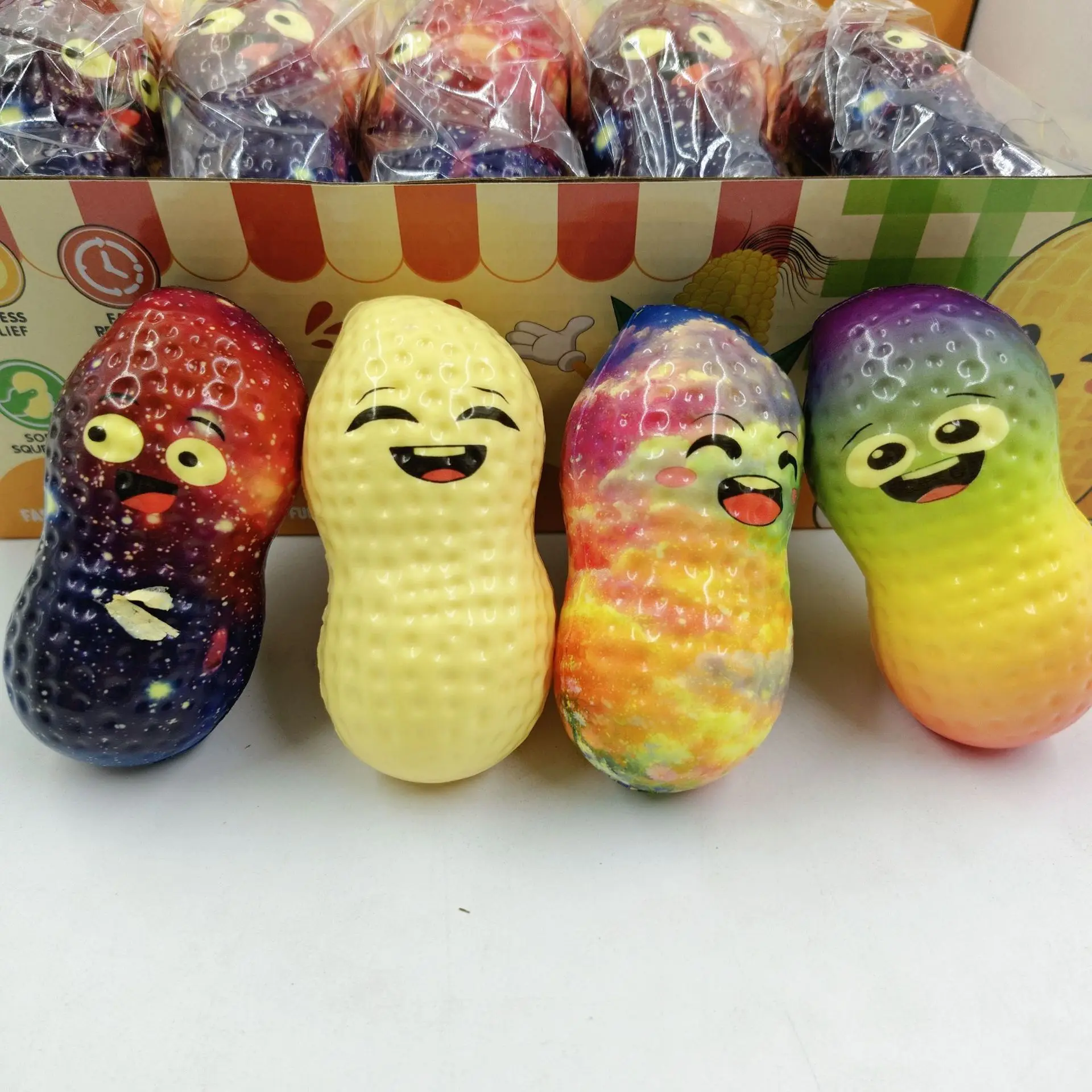 Peanut Stress Relief Toy Crunchy Squeeze Toy ASMR Anti Stress Release Hand Relax Gift Adult Stress Reliever Squeeze Toys
