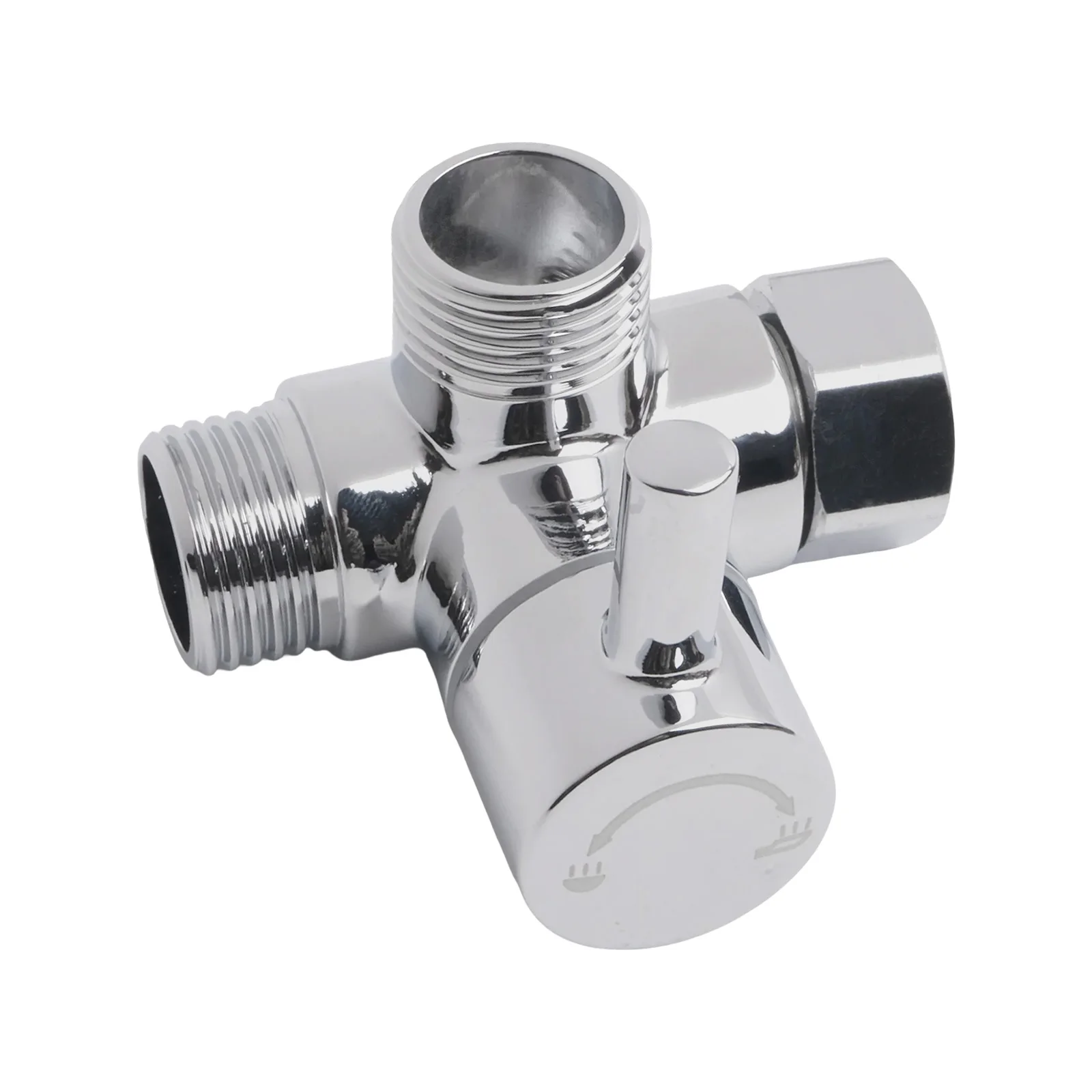 3 طريقة كلبشة صمام T-محول G1/2 دش رئيس صمام الفاصل كلبشة موصل الحمام دش رئيس صنبور محول #2