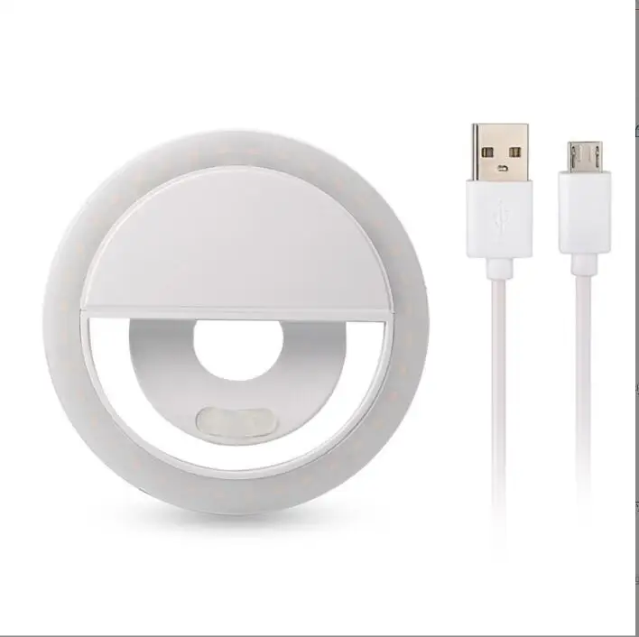 make-upspiegel led mobiele telefoon draagbare clip selfie Lamp Mobiele telefoons Foto Nachtlampje Led Spiegel Neon Sign Selfie Ring