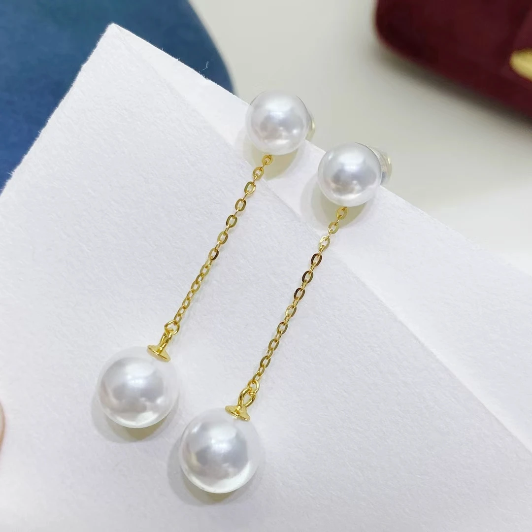 

Wholesale 925 Sterling Silver Earrings Mount Findings Settings Base Mounting Parts Accessory for 6-9mm Pearls 10 pairs/lot