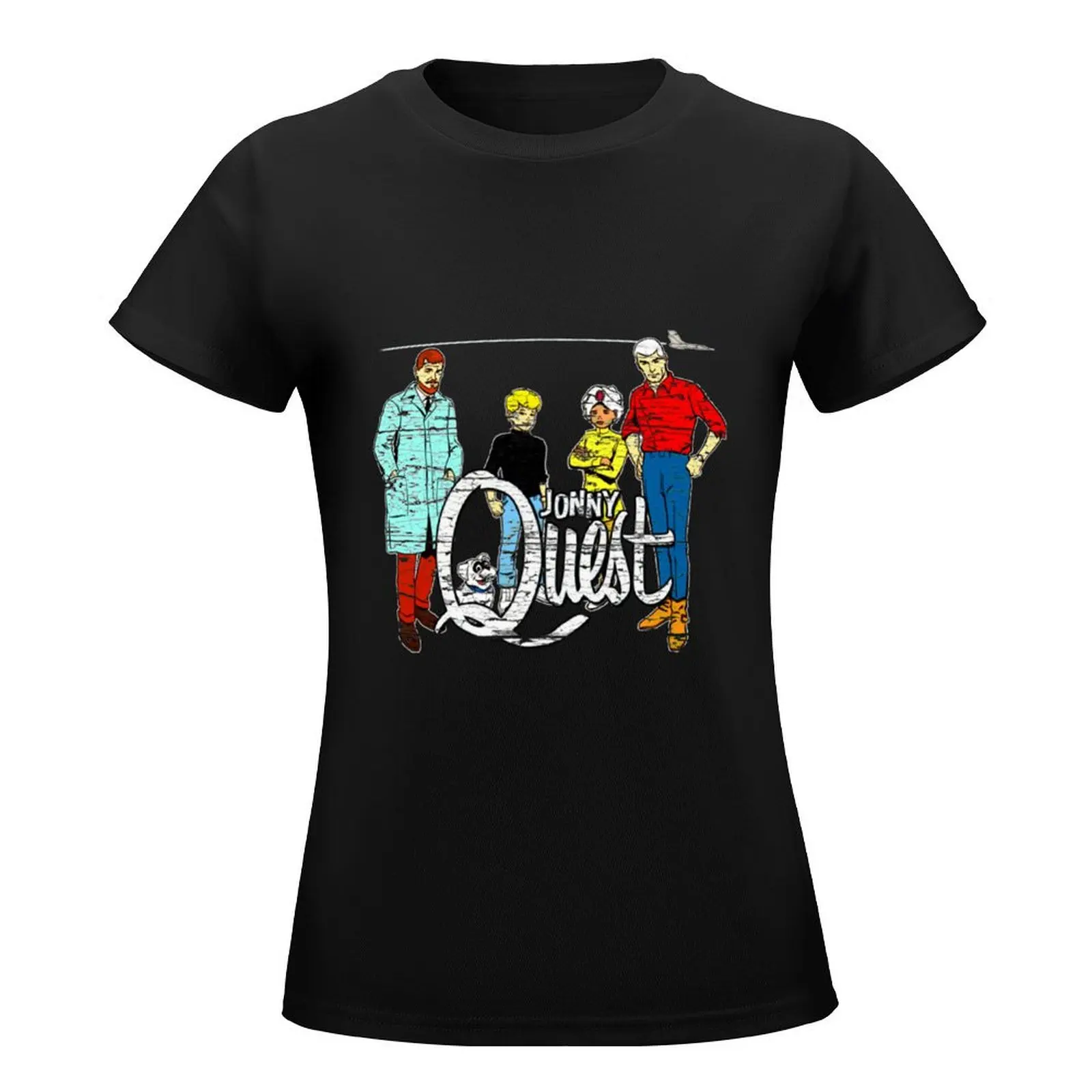 Jonny Quest - weathered board distressed T-Shirt cute tops summer tops cute clothes white t-shirts for Women