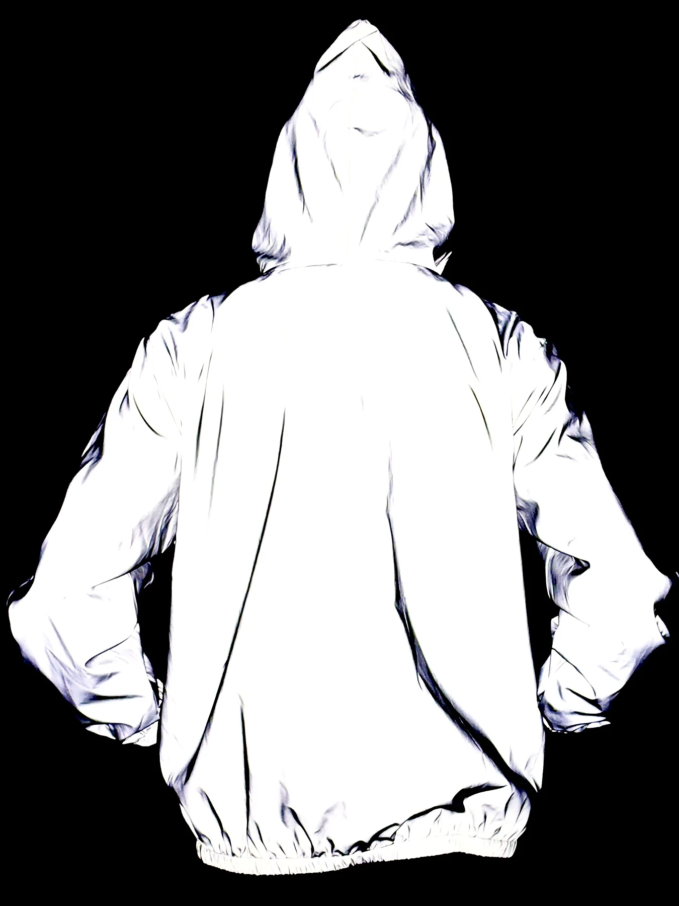 Men's Clothing Loose Reflection Jacket New Fashion Outdoor Casual Hooded Night Cycling Coat Jogging Male Jackets