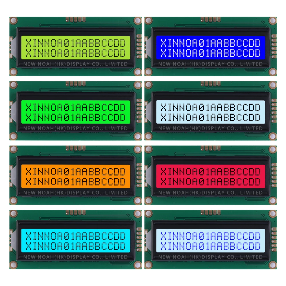 Czerwone światło czarne litery 1602A-19 znakowy wyświetlacz LCD ekran 2X16 LCD dwurzędowy moduł interfejsu IIC, ekran portu szeregowego I2C