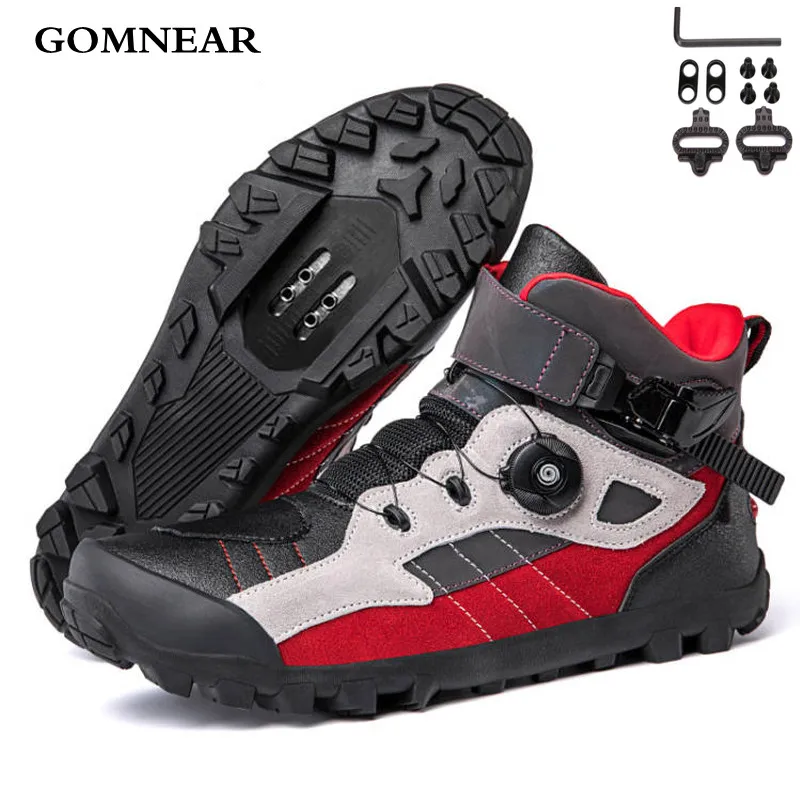 

QQ-JC-S6631 High-cut Winter Mens MTB Cycling Shoes Motorcycle Shoes Bike Gravel Road Bicycle Sneakers for Men Tenis Masculino