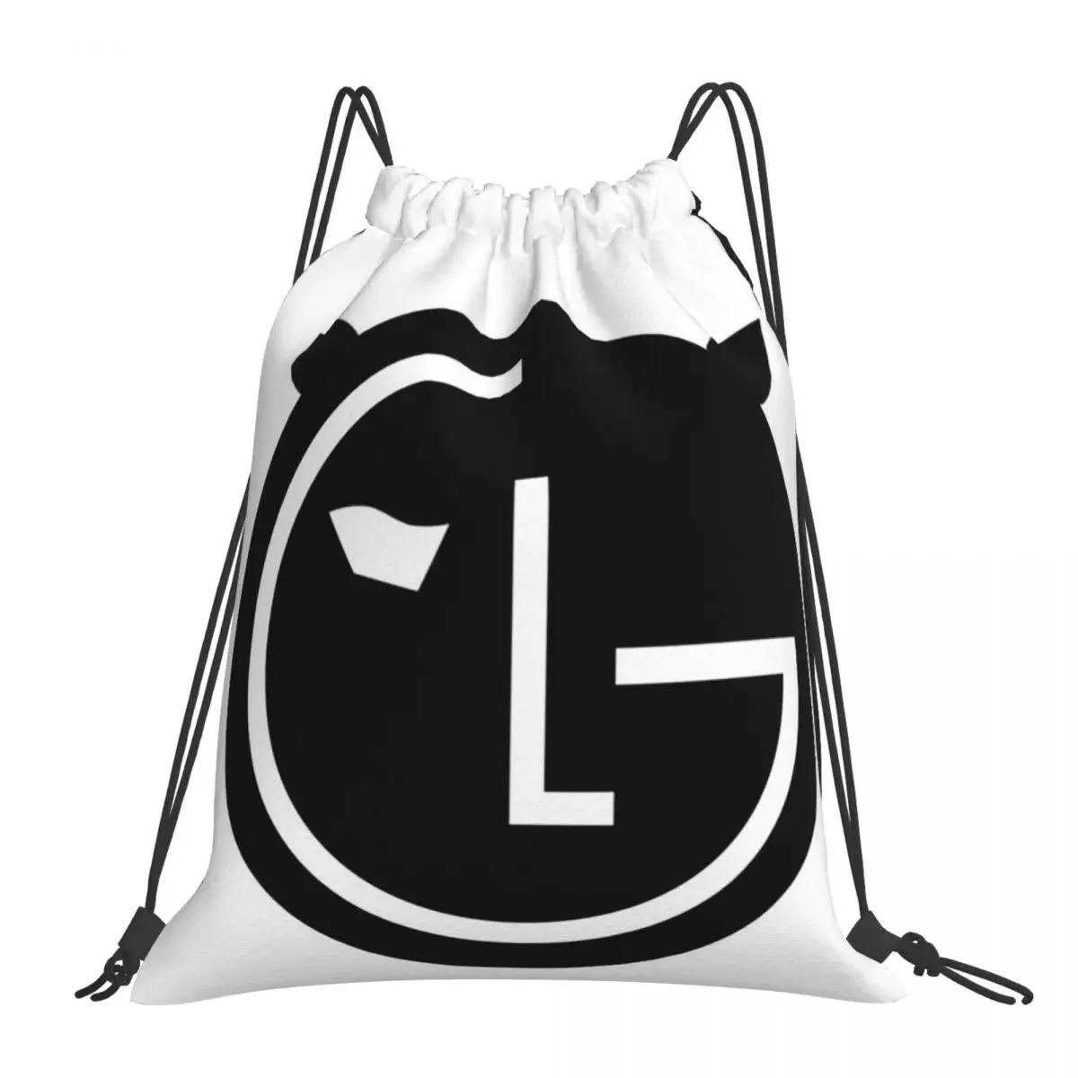 

Log Goblins Logo Backpacks Fashion Portable Drawstring Bags Drawstring Bundle Pocket Sundries Bag BookBag For Man Woman Students