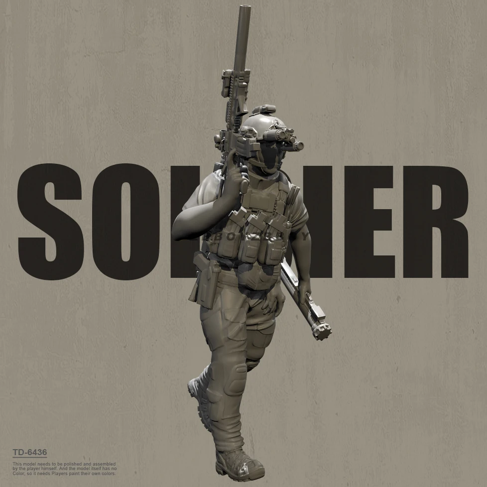 

The height of man 38mm 50mm Self-color and assemble the resin soldier model kit （3D Printing ） TD-6436/3D