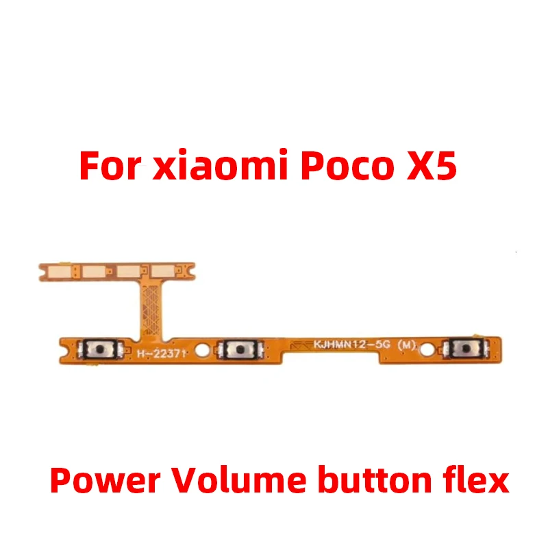 For Xiaomi Poco X5 Power ON OFF Volume Camera Key Button Switch Flex Cable Replacement