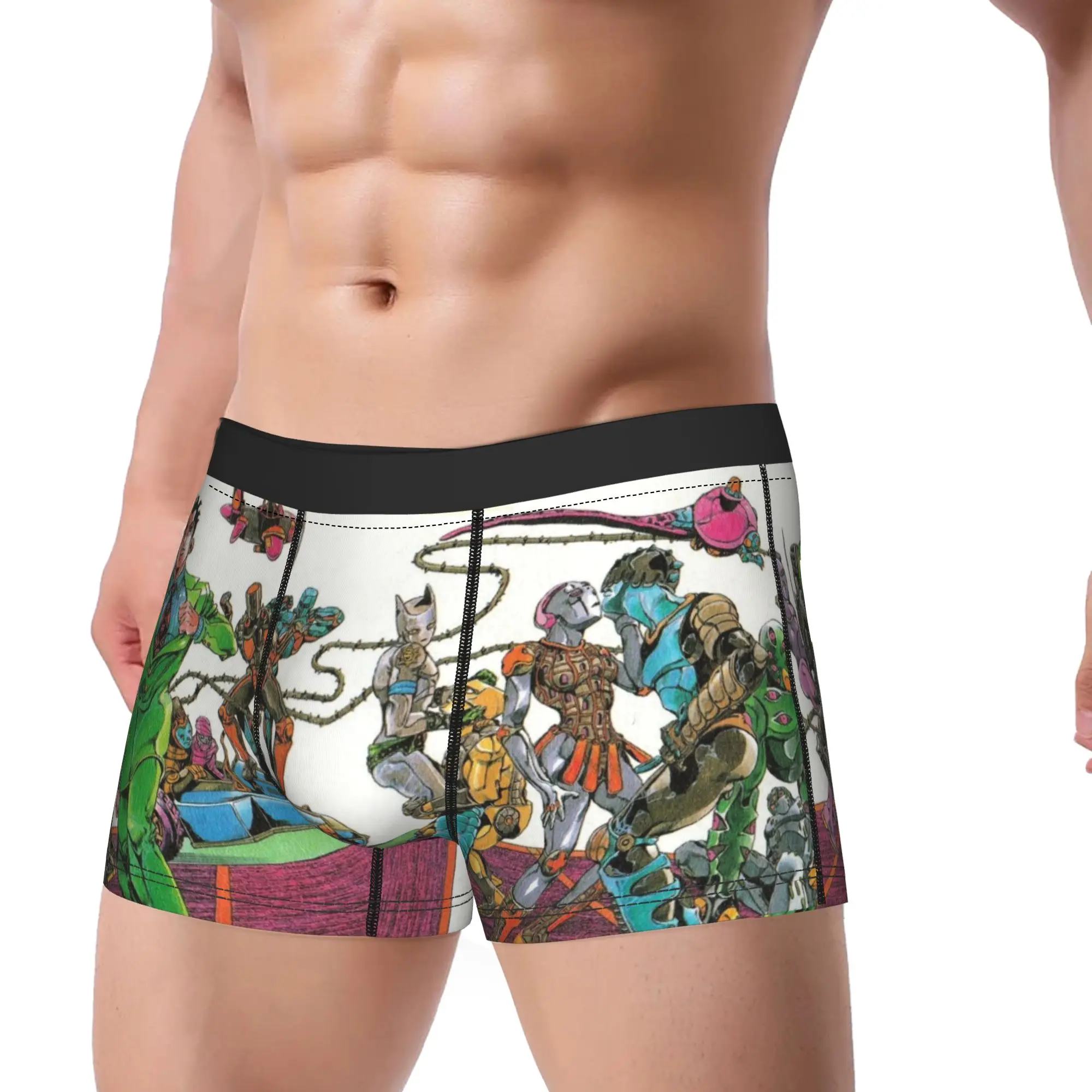 JoJo's Bizarre Adventure Underpants Homme Panties Male Underwear JoJo Ventilate Shorts Boxer Briefs