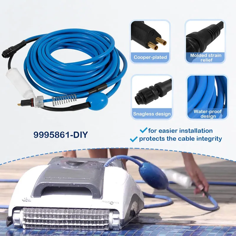 

Кабель длиной 60 футов и поворотный 2 провода для Dolphin Maytronics Nautilus, DX3, Advantage Plus, Endeavour, Atlantis, Primal, Quest ( # 9995861)