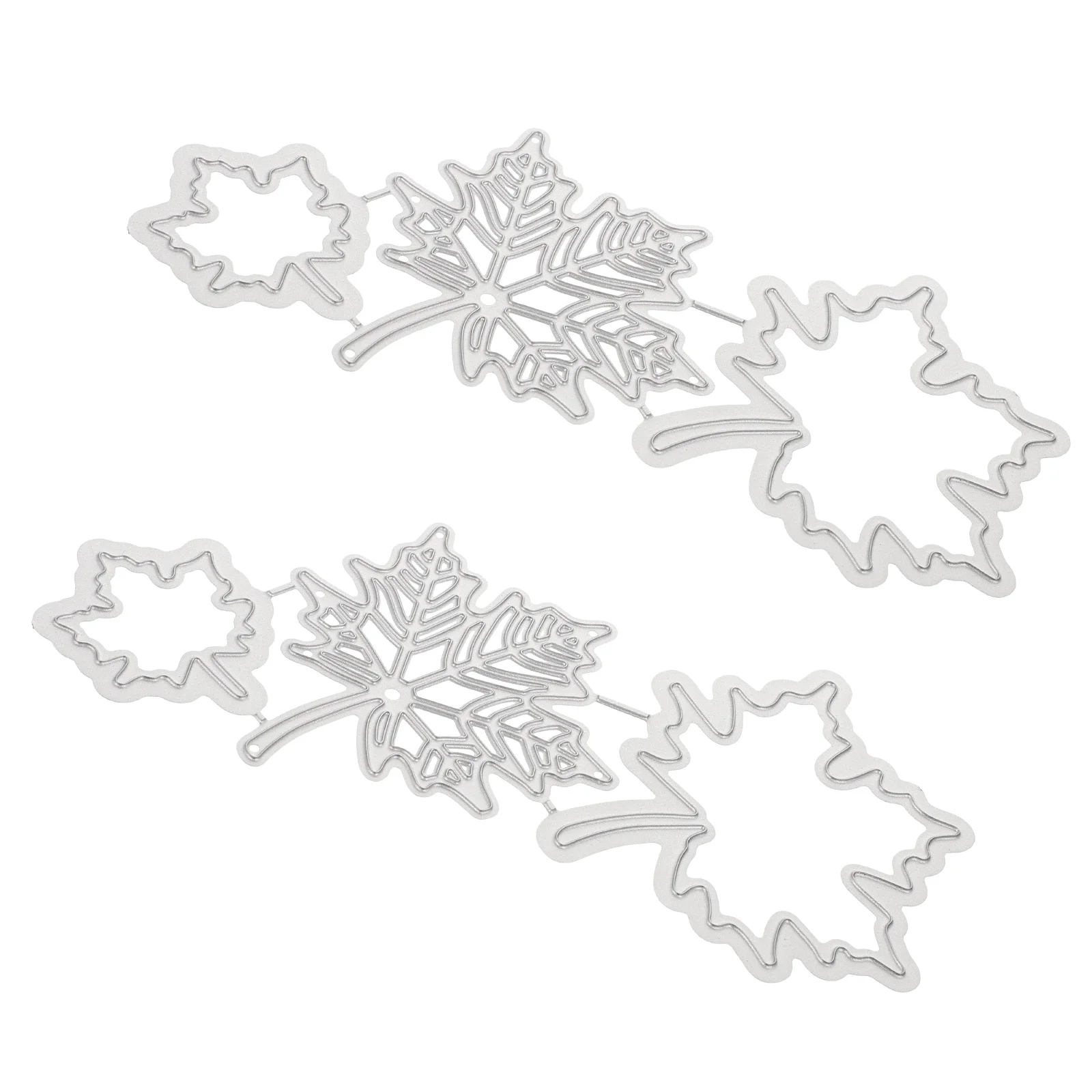 

2 Sets Maple Leaf Knife Mold Steel Cutting Dies Template DIY Craft Stencils Embossing Tools Storage Containers