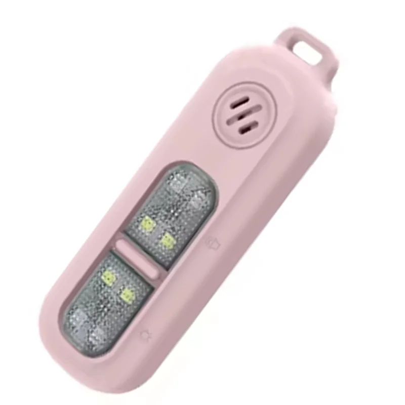 Safety Alarm Keychain 130Db For Women USB Rechargeable Protection Emergency LED Light Alarm For Night Running Outdoor-Y47A