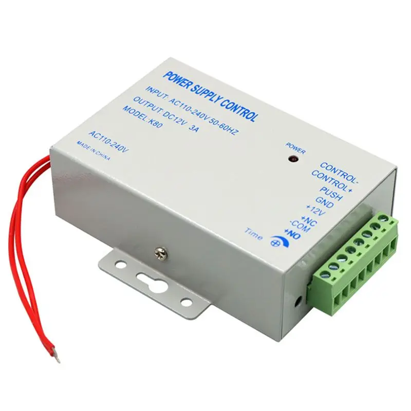 ABZZ-DC12V Power Supply Controller For Door Locks 100-240V AC Switch Adapter Works With Video Intercom Systems 3A