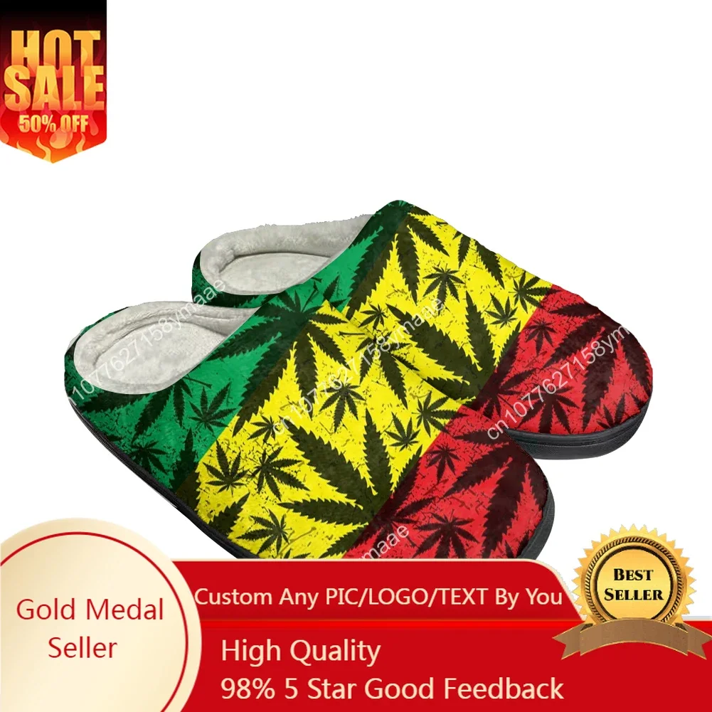 

Hot Cool Cartoon Weed Fashion Cotton Slippers Mens Womens Sandals Plush Casual Keep Warm Shoes Thermal Comfortable Slipper