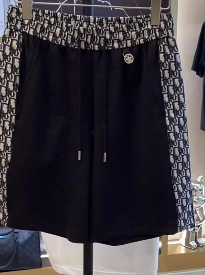 

Качественные мужские летние шорты большого размера с жаккардовым узором, контрастными цветами и стильным дизайном, новые, модные, в стиле руффиан, с эффектом пэчворк, длиной до колена.