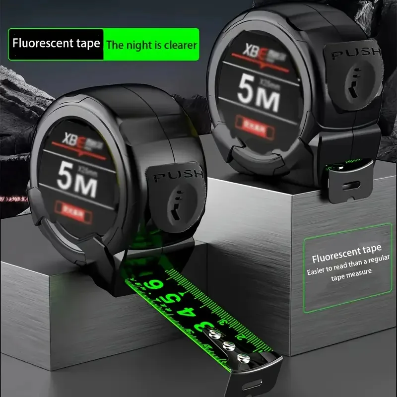 عالية الدقة 10 متر الصلب شريط القياس الذاتي قفل سميكة دائم مقاومة للاهتراء قطرة واقية أداة متري للبناء