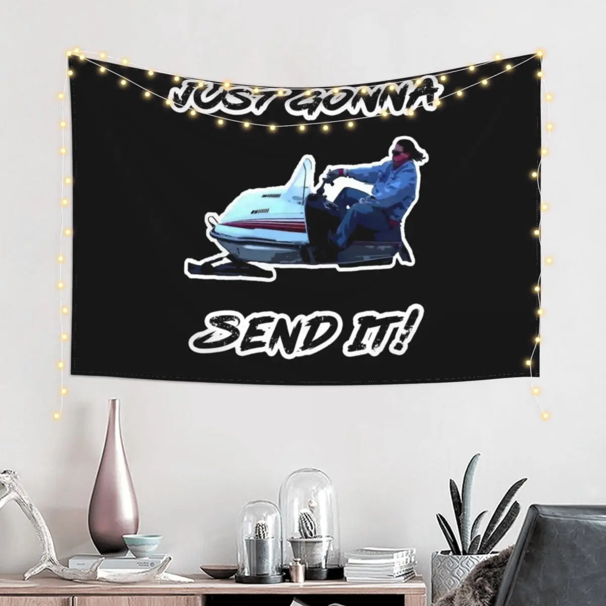

Larry Enticer 69 Just Gonna Send It You Guys Silly Im Still Gonna Send It Snowmobile Snowcross Snocross Funny Fan Gift Tapestry