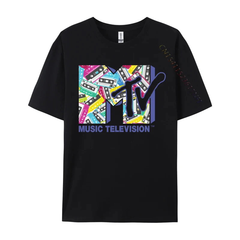 X Mtv The Official Mtv With The Classic 80s Tapes Tshirts For Men Cotton Tshirt Leisure Tees Streetwear Men T-Shirts