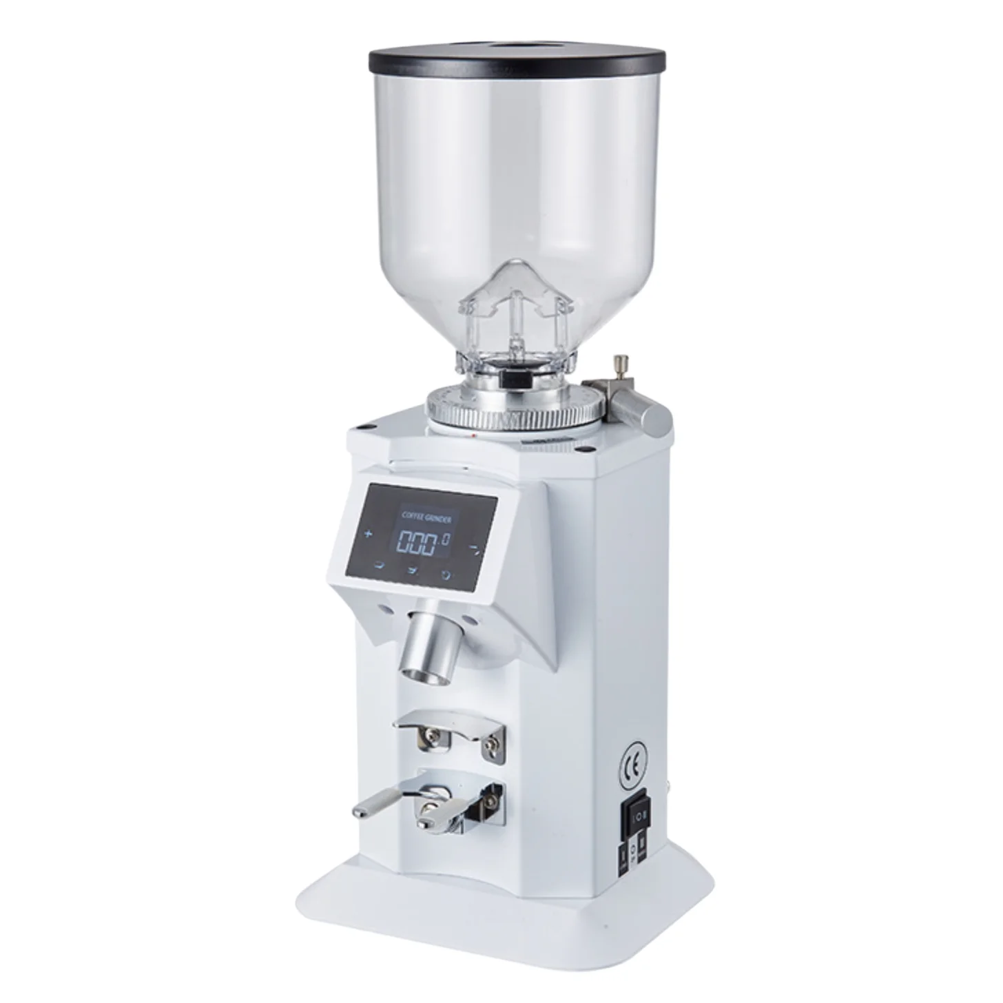 74mm Stainless Steel Flat Burr Industrial Coffee Grinder / Cafe Coffee Grinder Automatic