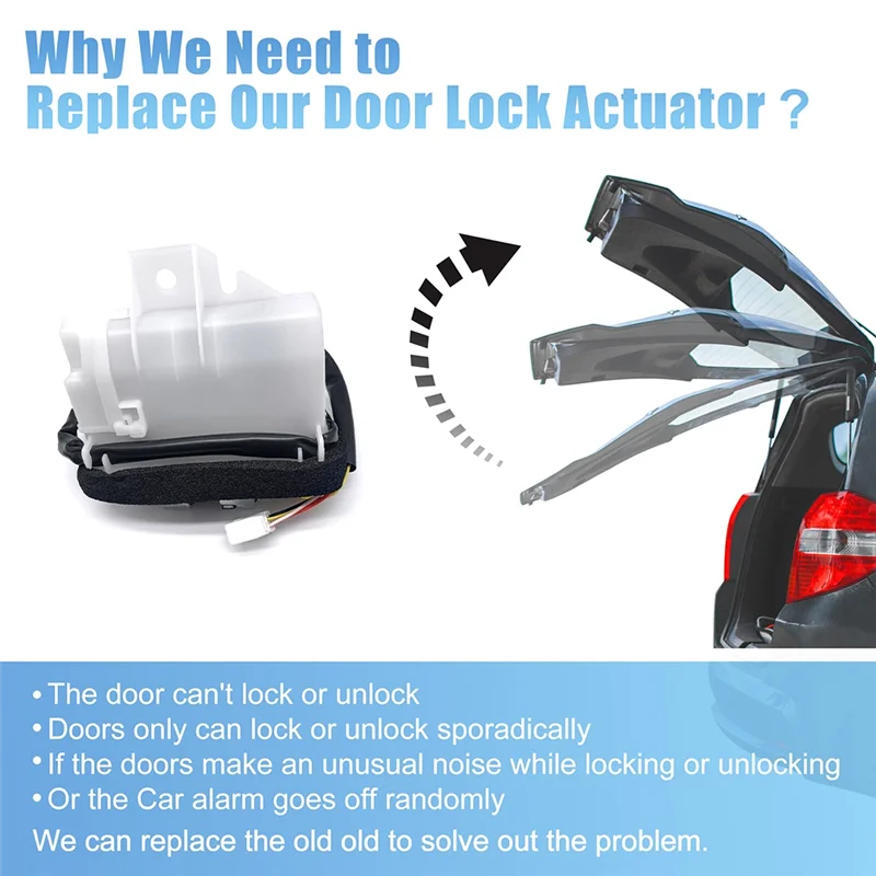 

1 PCS Rear Tailgate Door Lock Actuator As Shown Plastic+Metal Car Accessories For Toyota Sequoia 2008-2020 5.7L 69110-0C030