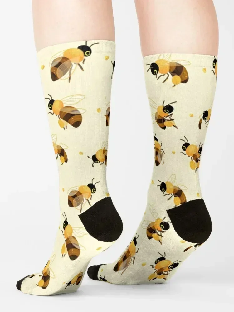 Honey bees Socks cartoon Run Running snow Socks Ladies Men's