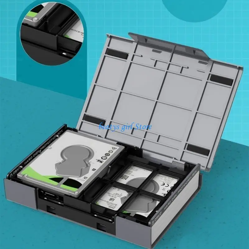 

C7AB Multiple Hard Disk Protective Box Accommodates 2.5Inch/3.5Inch SSDs HDDs Case