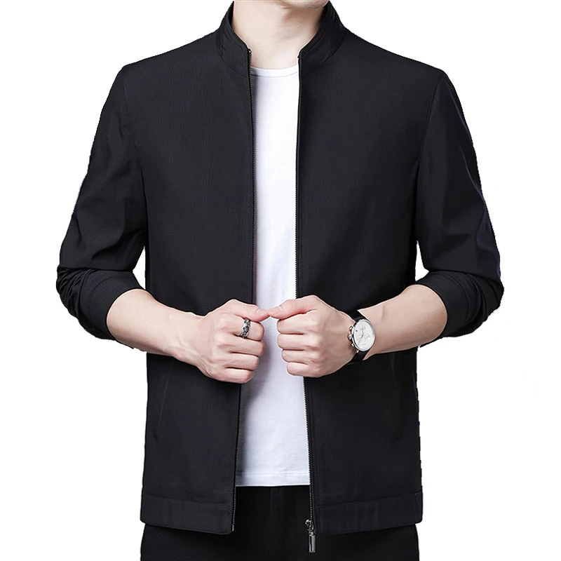 

Stand Collar Thin Men's Jacket Men Blazer Newest Spring Autumn Business Jacket Coat Male Casual Outerwear Men Clothing Brand