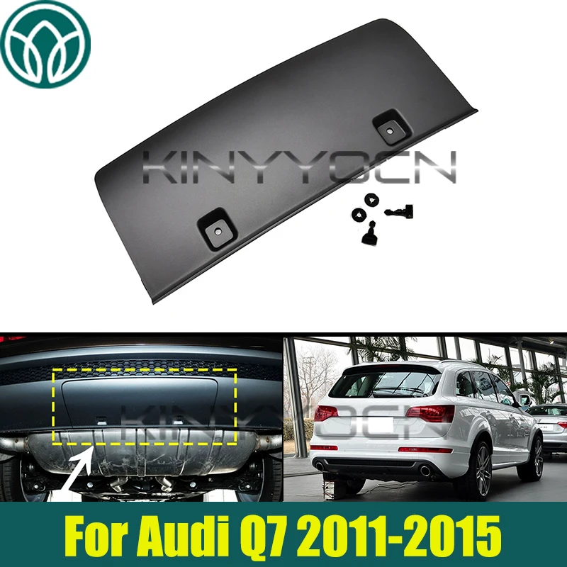 

Matte Gray Rear Bumper Trailer Cover For Audi Q7 Sports Version 2011-2015 Rear Bumper Guard Plate Trailer Hook Cover Plate