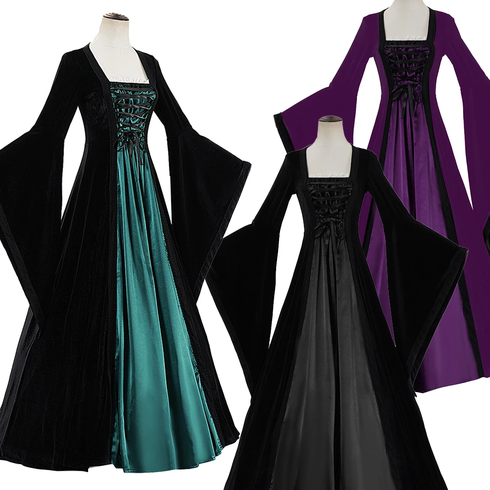 

Fantasia Renaissance Royal Court Lady Cosplay Dress Medieval Women Disfraz Costume Female Halloween Carnival Party Clothes