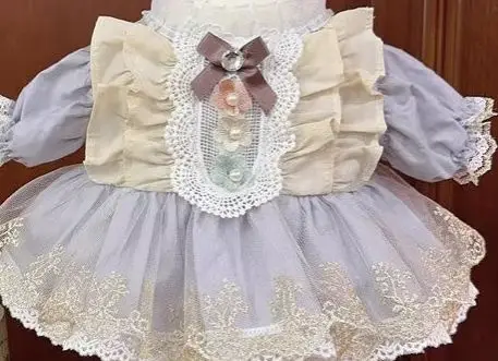 

Custom 10cm cotton doll clothes 15cm 20cm 40cm, light purple 50-50cm reborn doll dress free shipping
