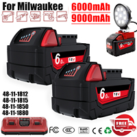 18V 6000MAH Replacement For Milwaukee M18 Lithium Battery 48-11-1860 48-11-1850 48-11-1840 48-11-1820 Rechargeable Batteries