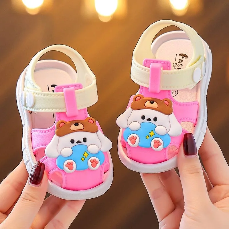 2026 Summer Baby Sandals Boys Girls Soft Sole Comfortable Beach Shoes Cute Cartoon Designs Breathable Toddler Sandals 1-4 Years