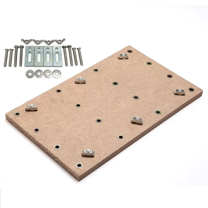 Imagem -03 - Bancada Proteção Board com m6 Buracos Mdf Spoilboard Acessórios para Cnc 3018 Max 3018 Pro 3020 Plus Máquina de Gravação