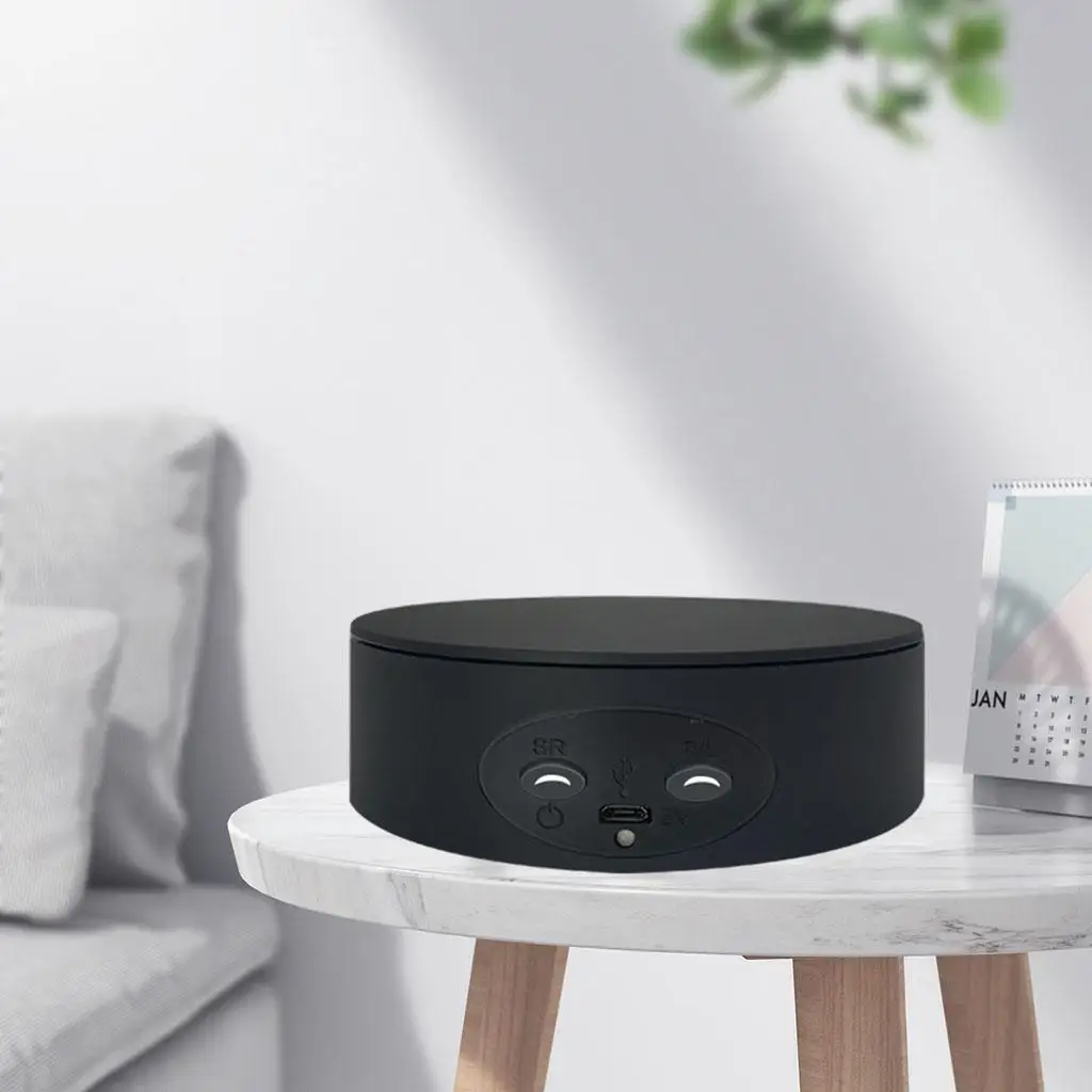 Electric Rotating Display USB Charging Turntable for Photography Show Stand Black