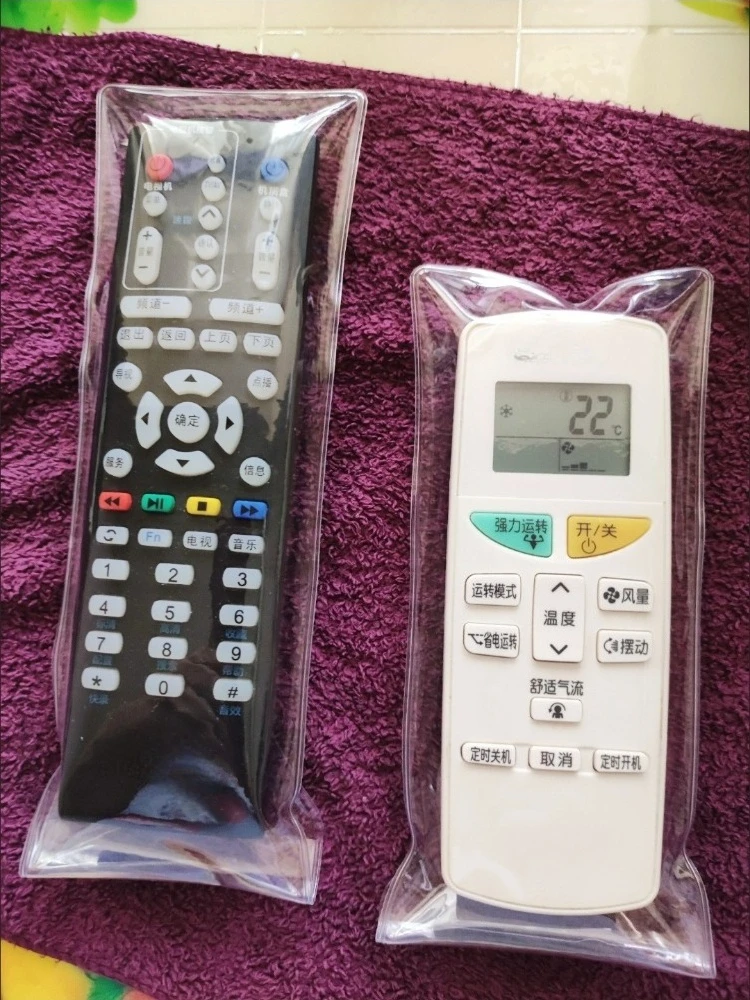 1pc PVC Transparent Universal Remote Control Cover Dust-proof Convenient Case Air Condition/TV Remote Control Protective