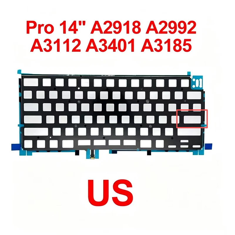 New Laptop Keyboard US Backlight For MacBook Pro 14