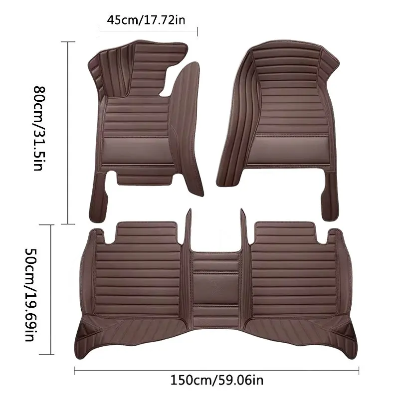 Car Floor Mats Suitable for Mazda CX30 2020~2023 Anti slip and wear-resistant PU leather car interior mat